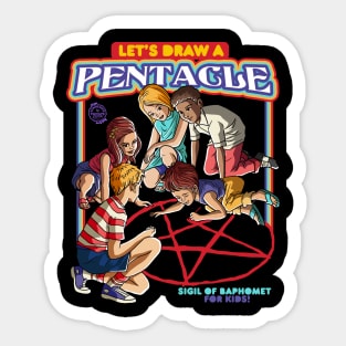 Let's Draw a Satanic Pentacle Sigil of Baphomet for Kids Sticker